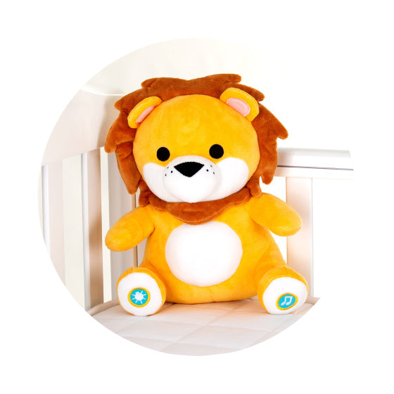 Pluche Baby Nachtlamp Knuffelleeuw met Muziek Licht