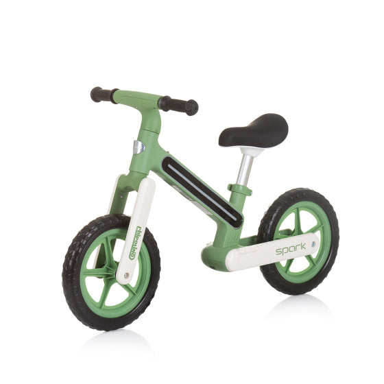Spark Loopfiets met Lichteffect 12 Inch Junior Groen
