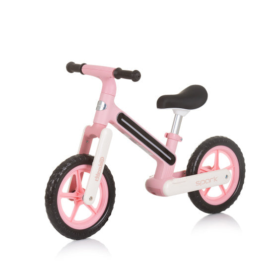 Spark Loopfiets met Lichteffect 12 Inch Junior Roze