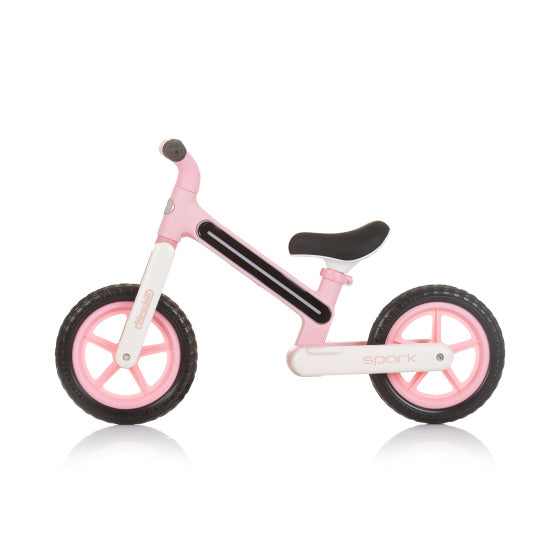 Spark Loopfiets met Lichteffect 12 Inch Junior Roze