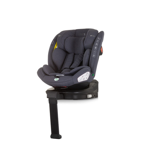 Tourino Autostoel i-Size 40-150 cm Isofix 360° Graniet Donkergrijs
