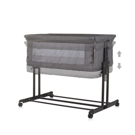 Zen Co-sleeper Box met Klamboe Graniet Grijs