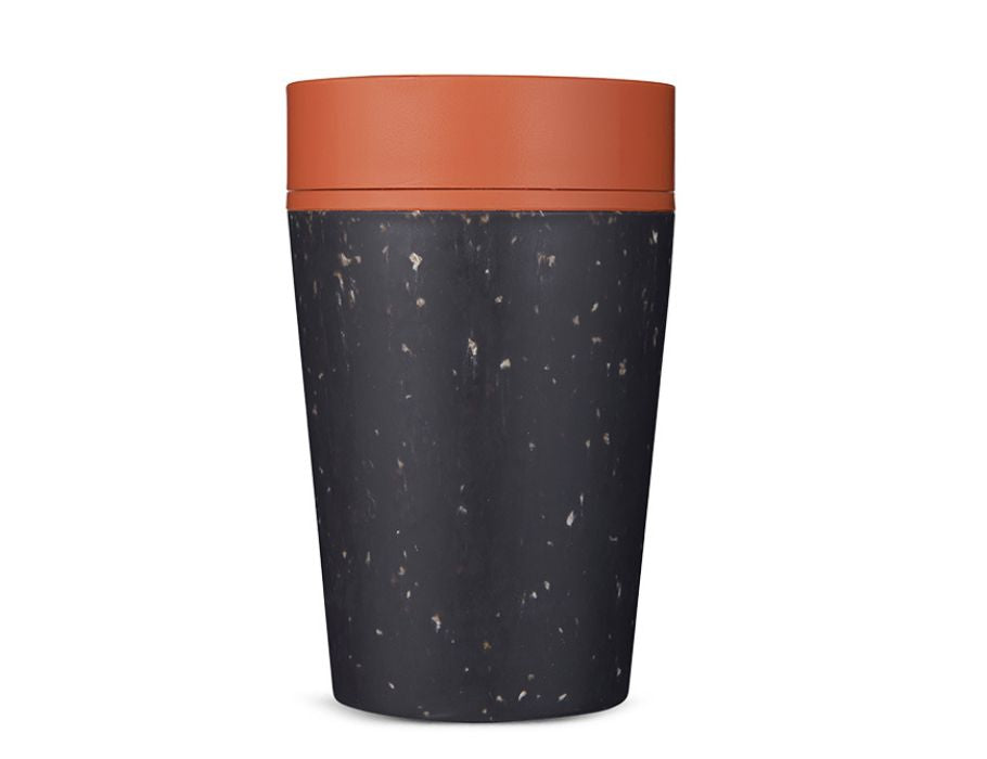 Circular co. koffiebeker - circular cup - zwart oranje - 227 ml