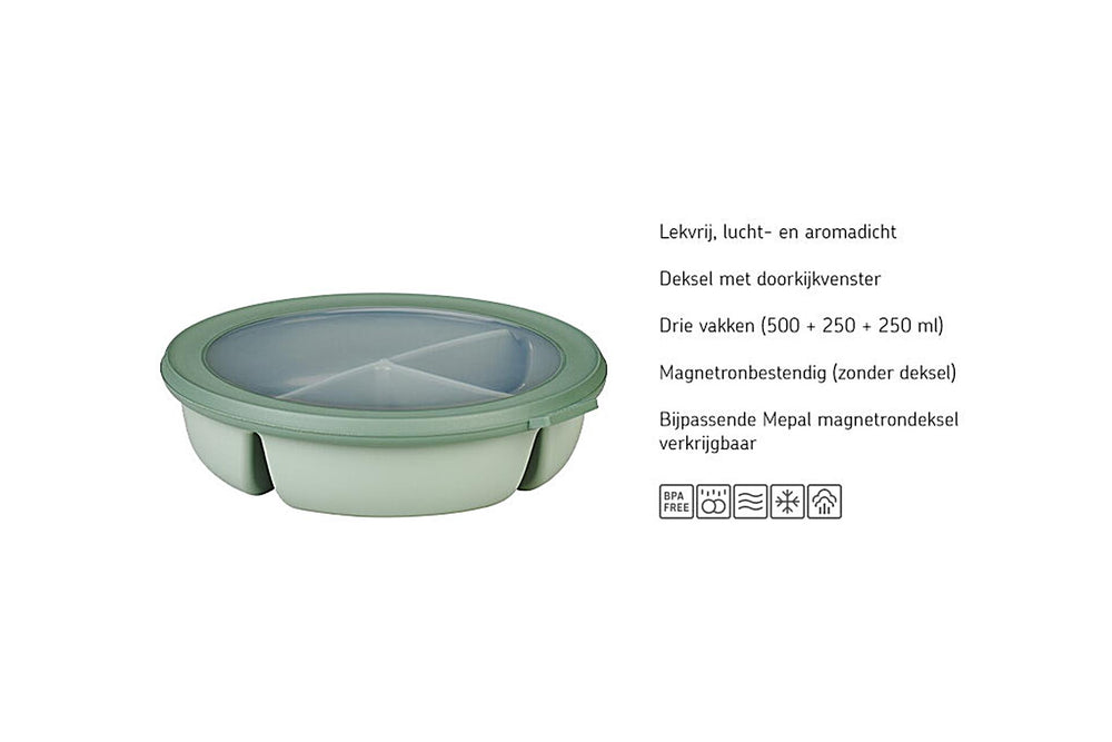 Mepal bento bowl cirqula 250+250+500ml nordic white
