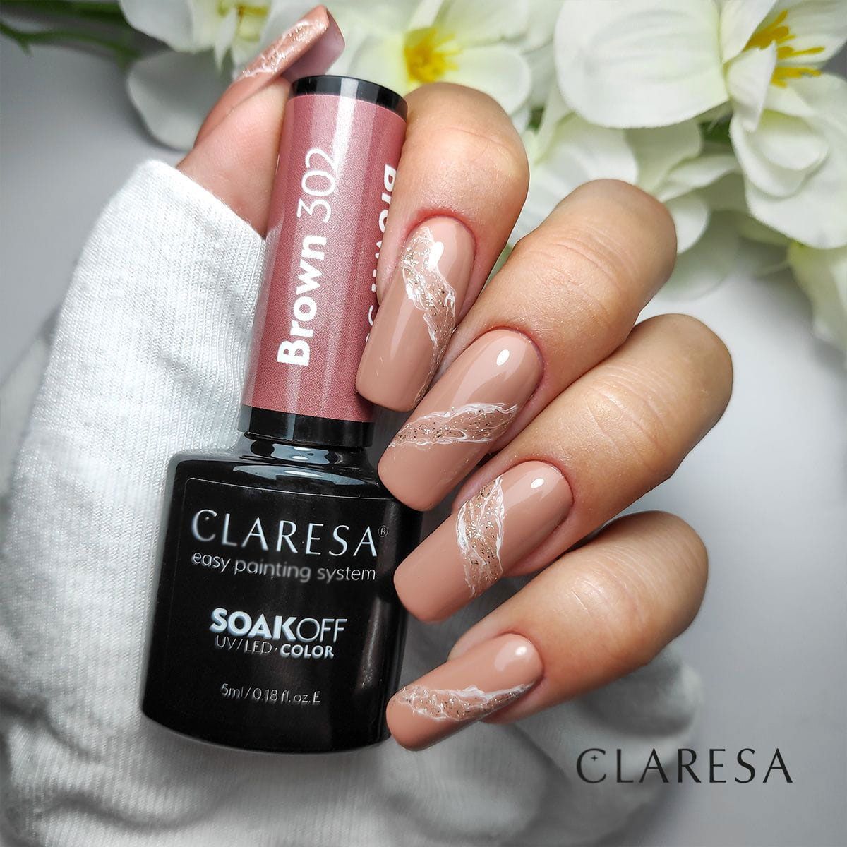 Claresa uv led gellak 5ml bruin 302 neem me mee naar de rivier