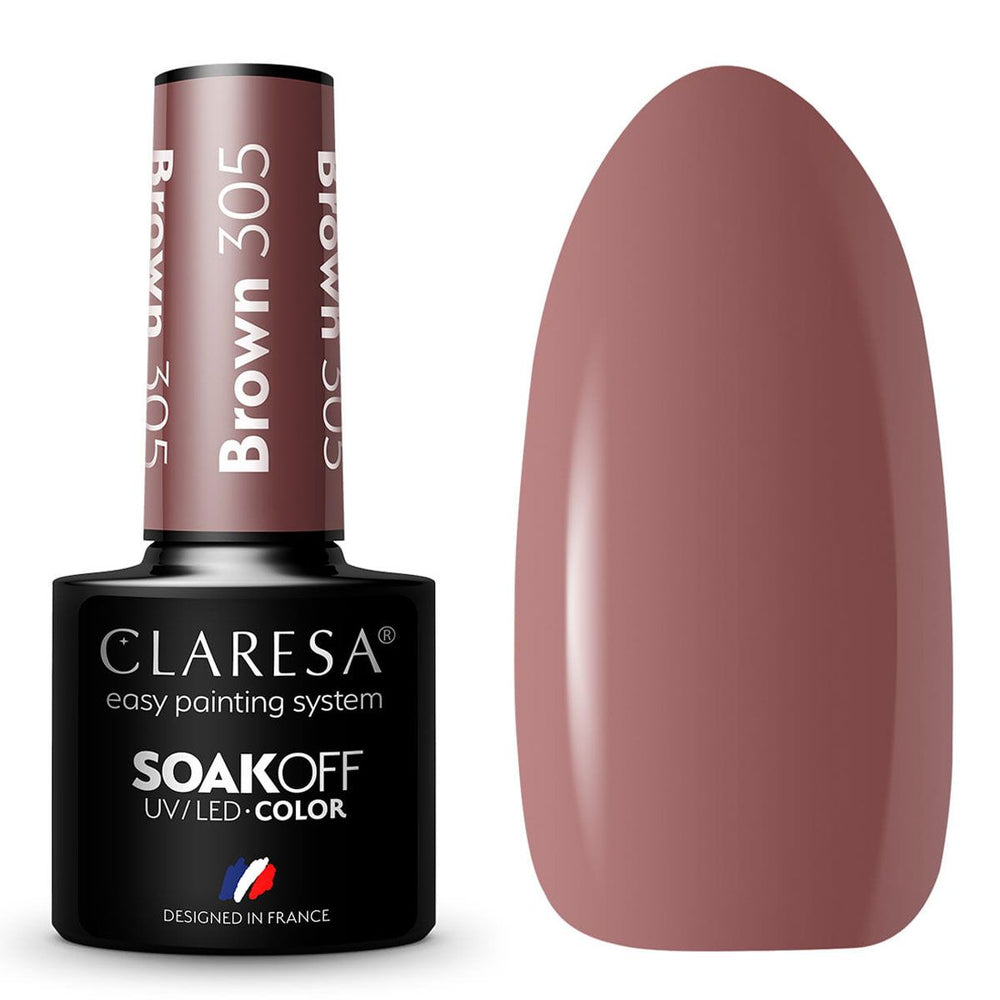 Claresa uv led gellak 5ml bruin 305 klassieke look