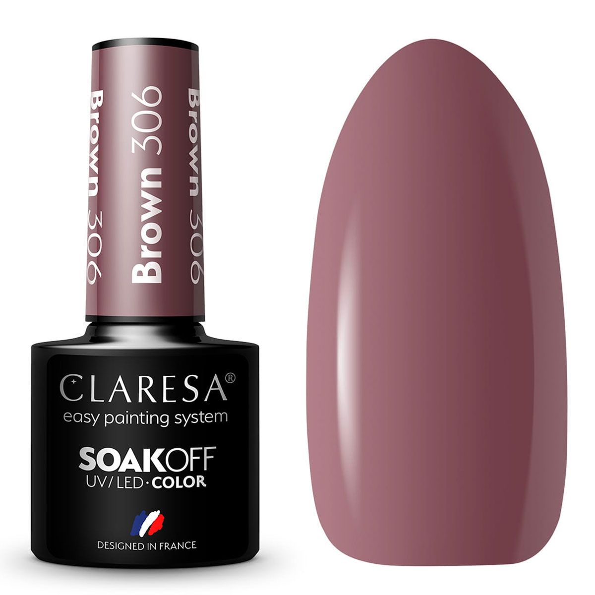 Claresa uv led gellak 5ml bruin 306 klassieke look