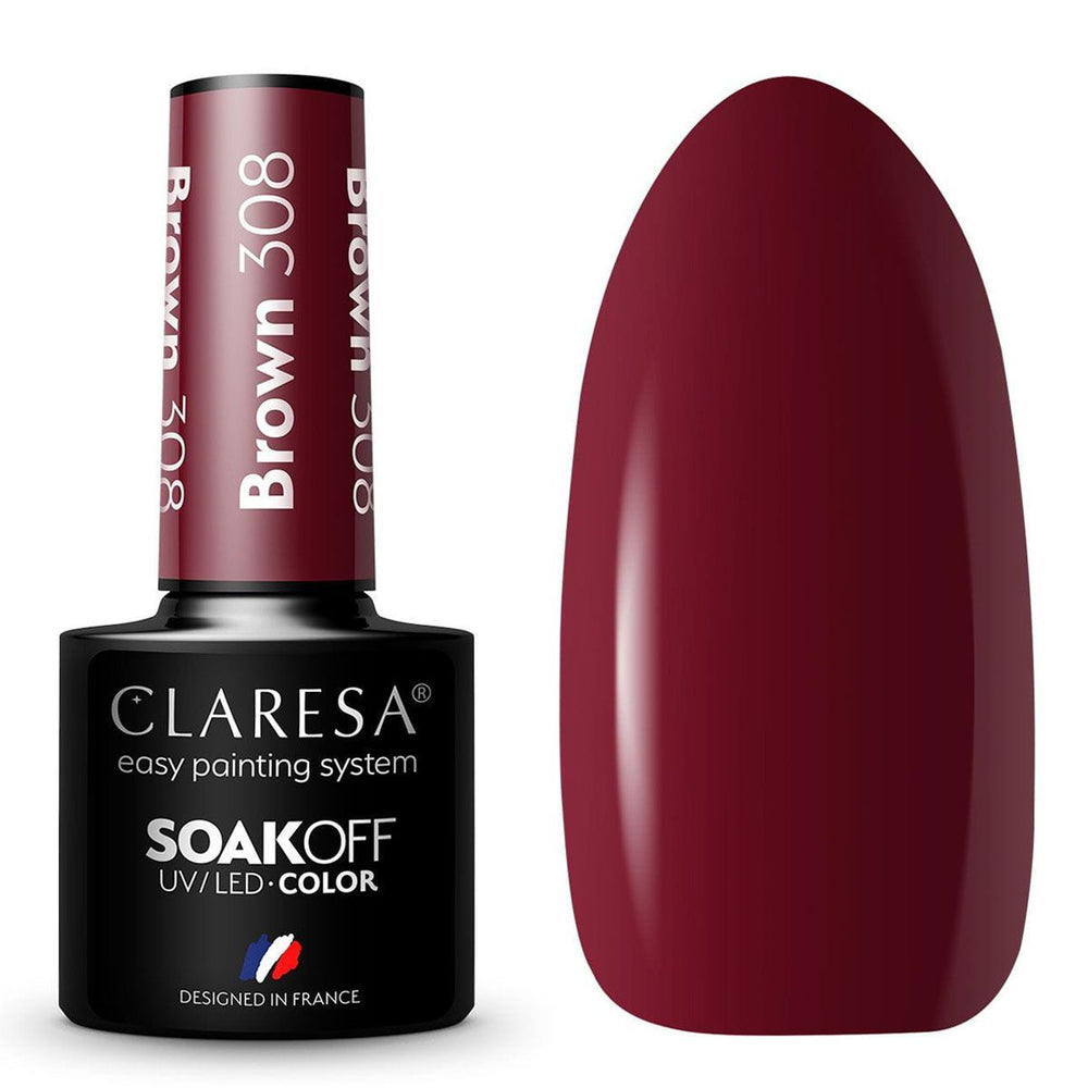 Claresa uv led gellak 5ml bruin 308 volle bessen