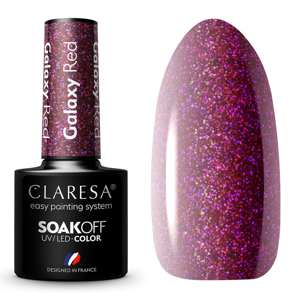 Claresa uv led gellak 5ml galaxy rood