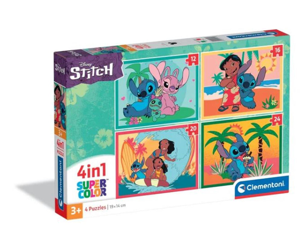 Clementoni super color legpuzzel 4in1 stitch