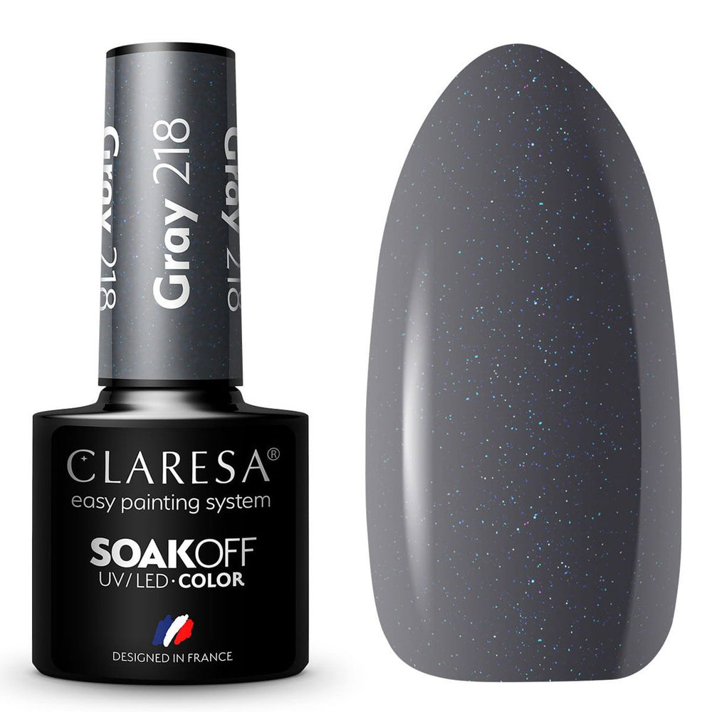 Claresa uv led gellak 5ml grijs 218 quiet forest