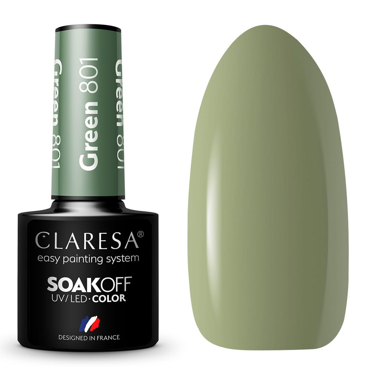 Claresa uv led gellak 5ml groen 801 quiet forest