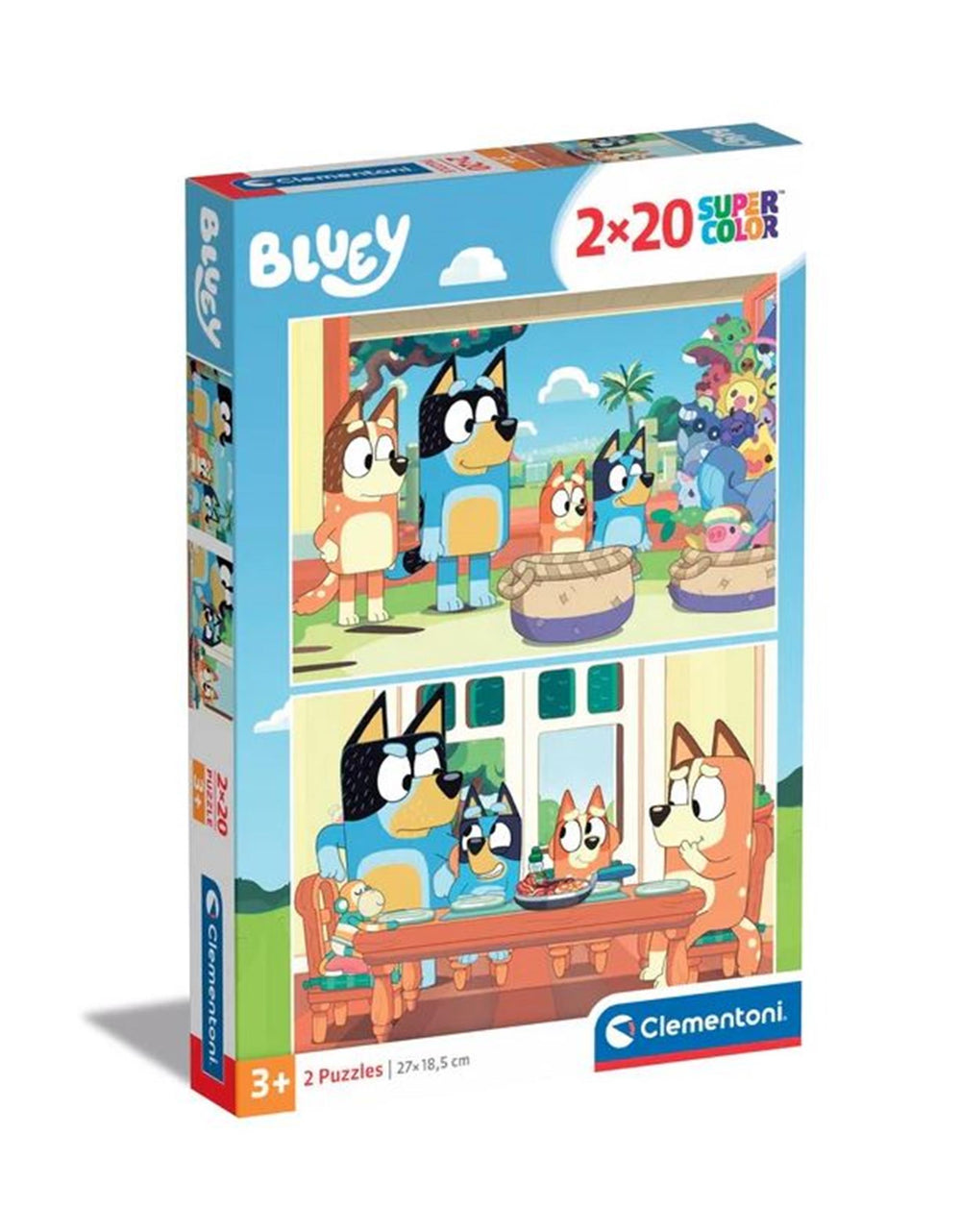 Clementoni legpuzzel super kleur blauw, 2x20st.