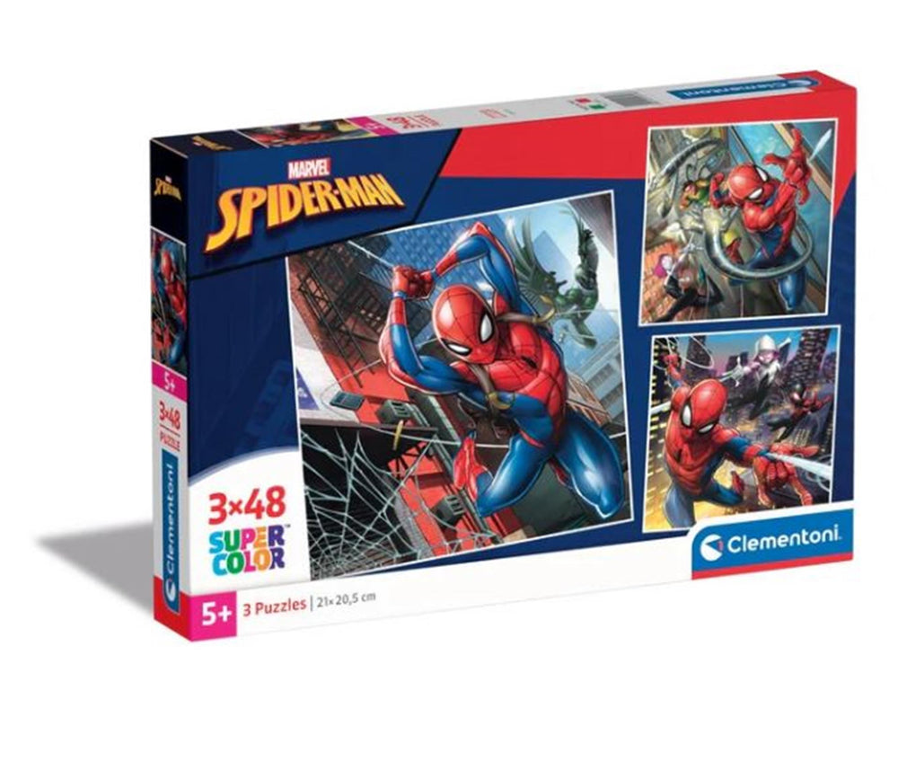 Clementoni supercolor 3in1 puzzel spiderman 3x48 stukjes