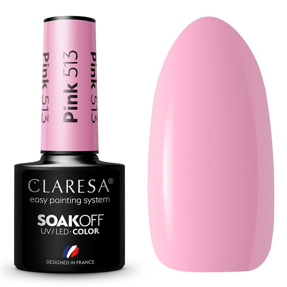 Claresa uv led gellak 5ml roze 513 kermis