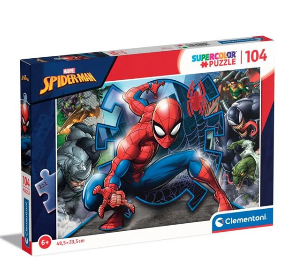 Clementoni legpuzzel superkleuren spiderman, 104st.
