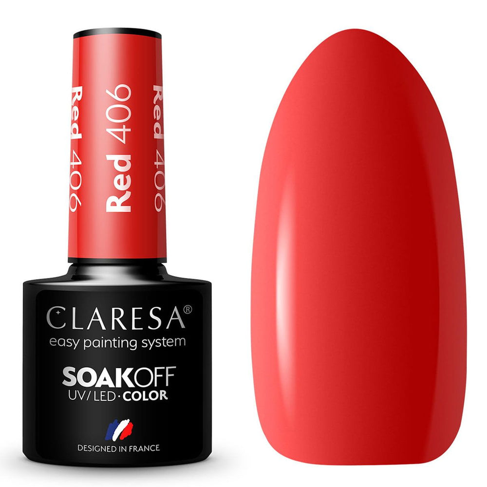 Claresa uv led gellak 5ml rood 406 regenboog explosie