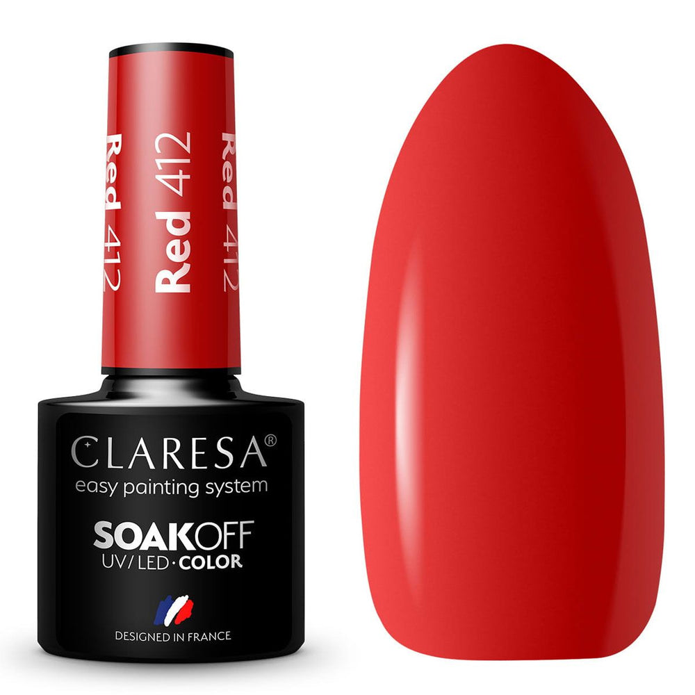 Claresa uv led gellak 5ml rood 412 neem me mee naar de rivier