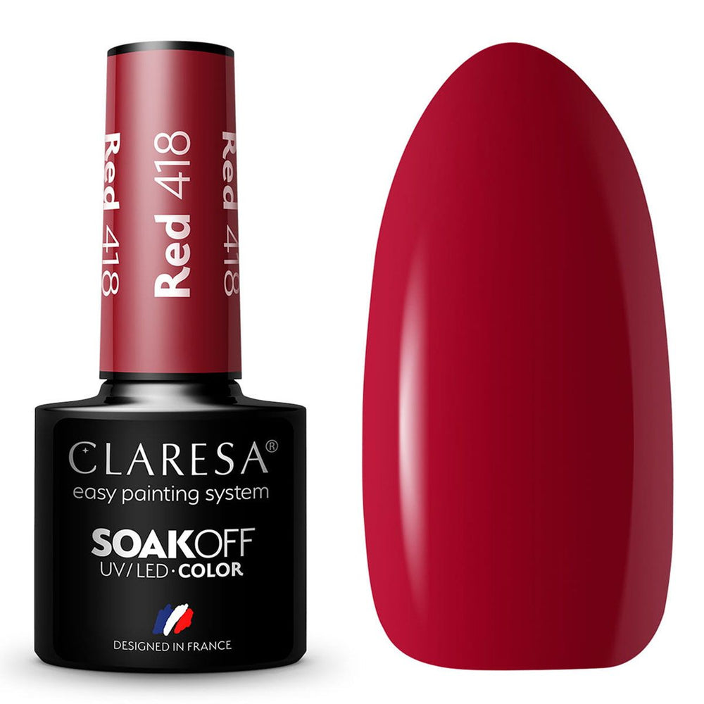 Claresa uv led gellak 5ml rood 418 neem me mee naar de rivier