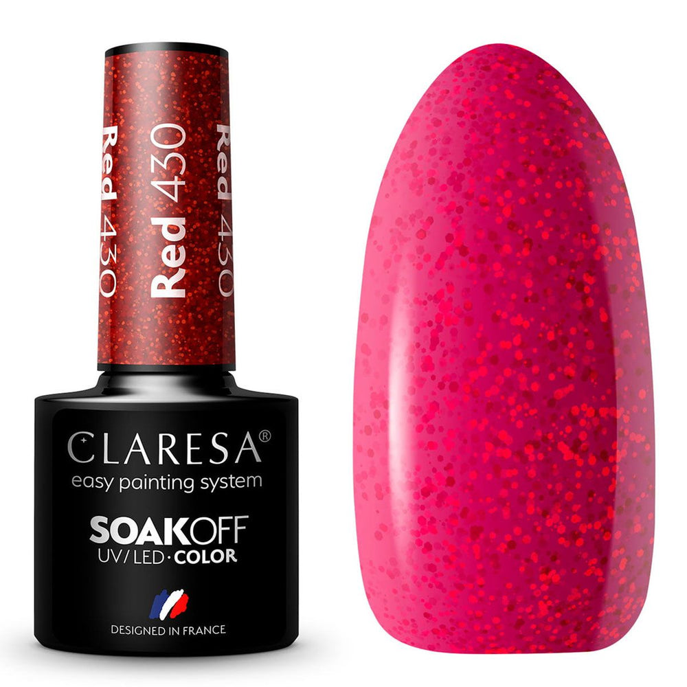 Claresa uv led gellak 5ml rood 430 regenboog explosie