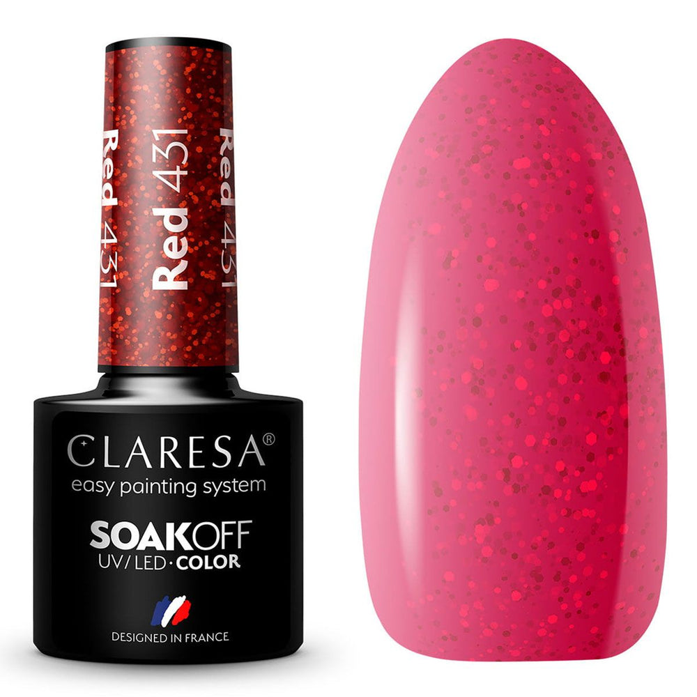 Claresa uv led gellak 5ml rood 431 warme gevoelens