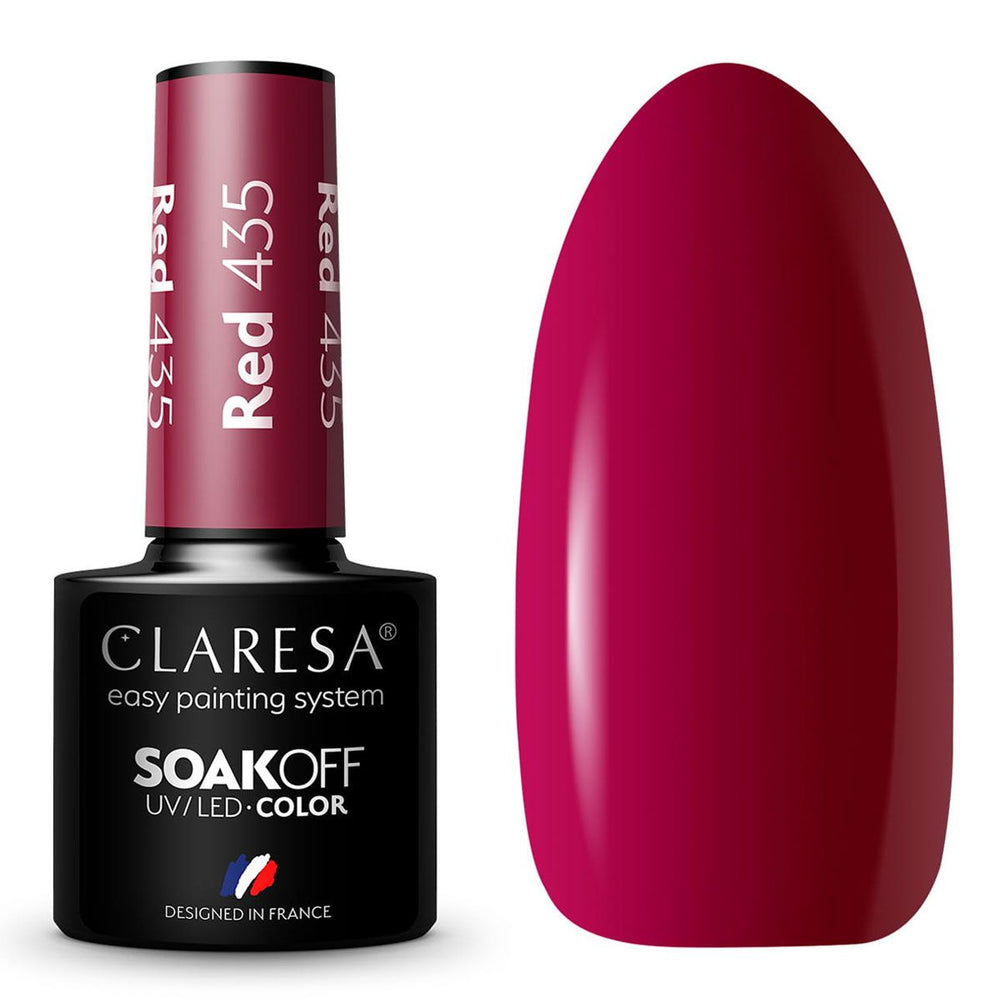 Claresa uv led gellak 5ml rood 435 warme gevoelens