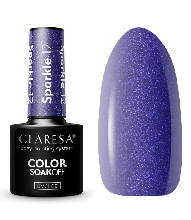 Claresa uv led gellak 5ml glitter 12