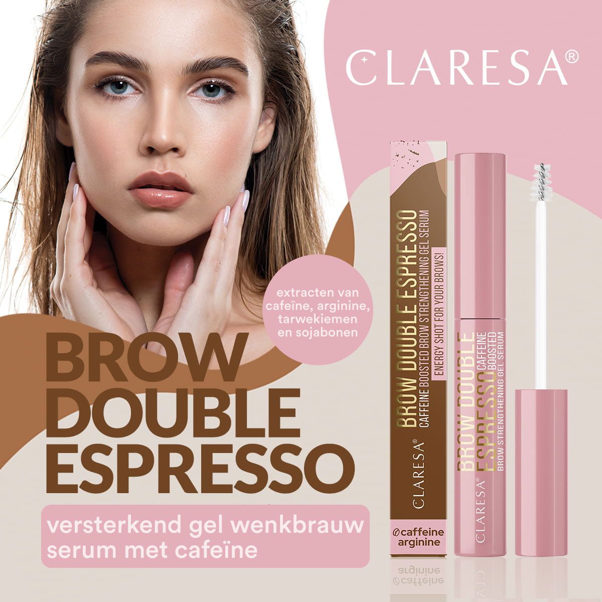 Claresa brow dubbele espresso wenkbrauwserum 6gr.