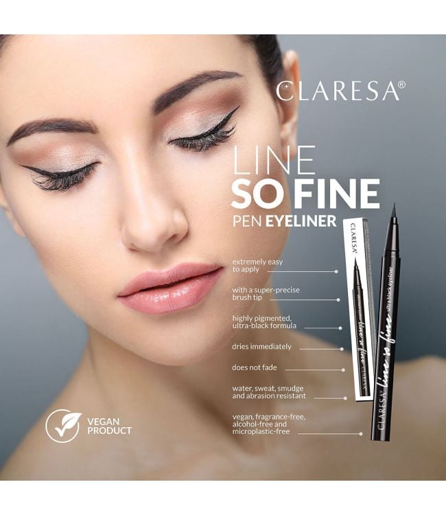Claresa line so fine eyeliner pen zwart