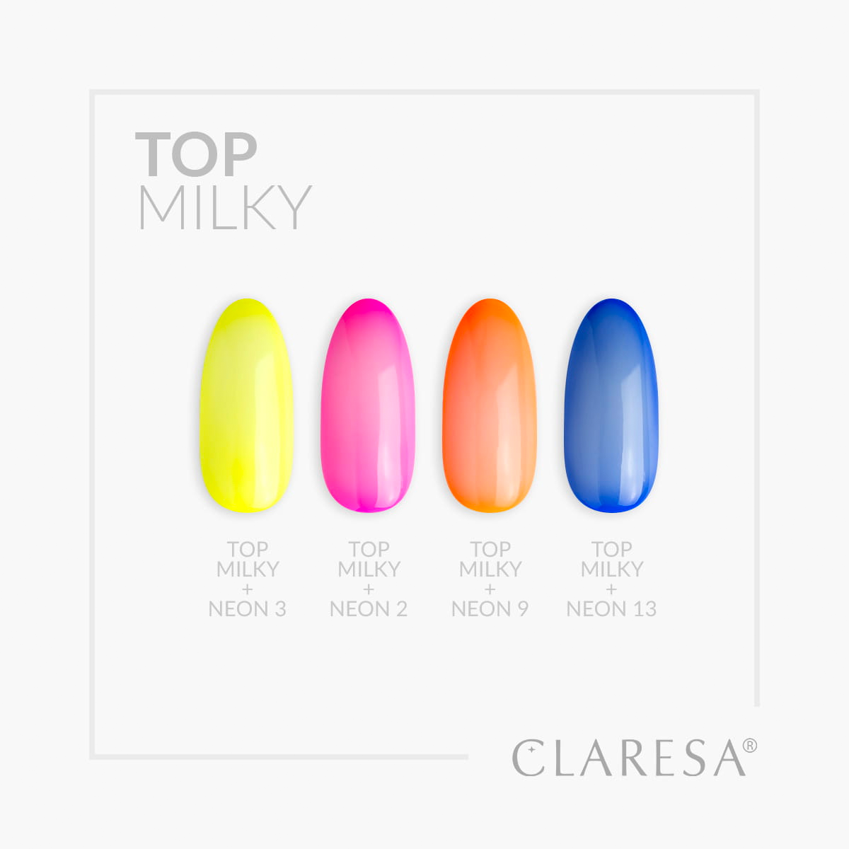 Claresa top coat melkachtig, geen vegen 5ml
