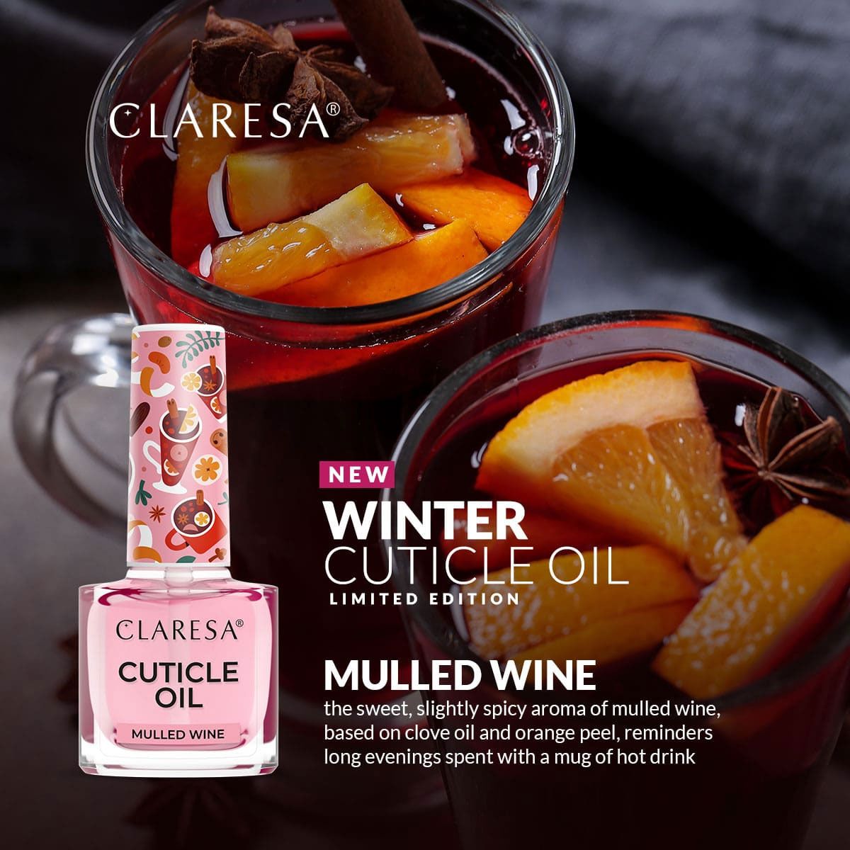 Claresa nagelriemolie glühwein 5 ml