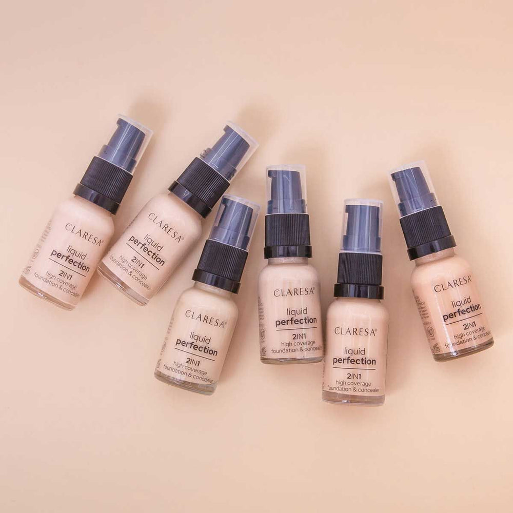 Claresa liquid perfection 2-in-1 concealer en foundation 103.5 light nude 18gr.