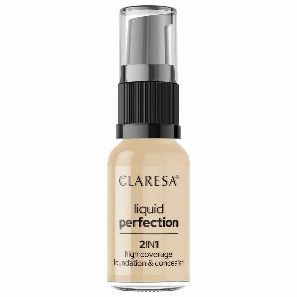 Claresa liquid perfection 2-in-1 concealer en foundation 103.5 light nude 18gr.