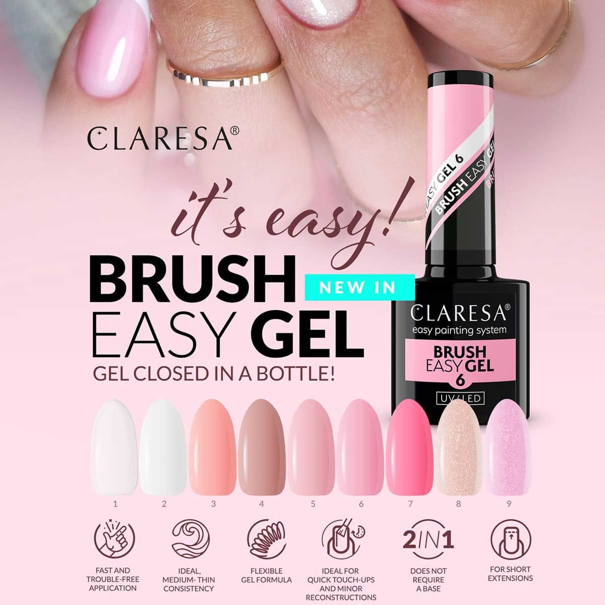 Claresa penseel easy gel 3 5ml