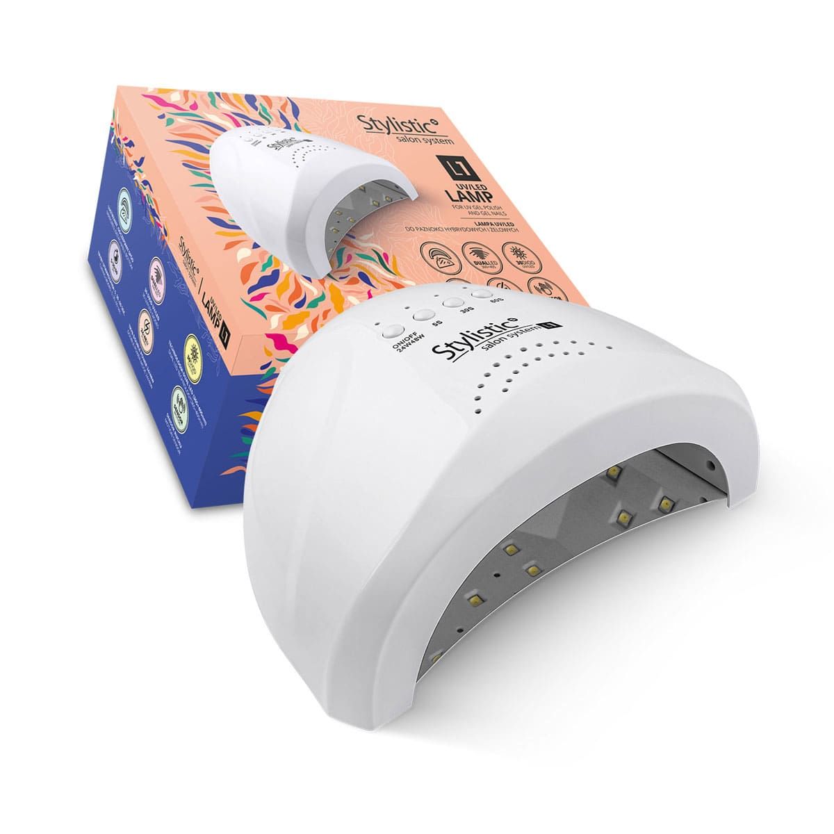 Stijlvolle l1 uv led lamp dual 48w wit