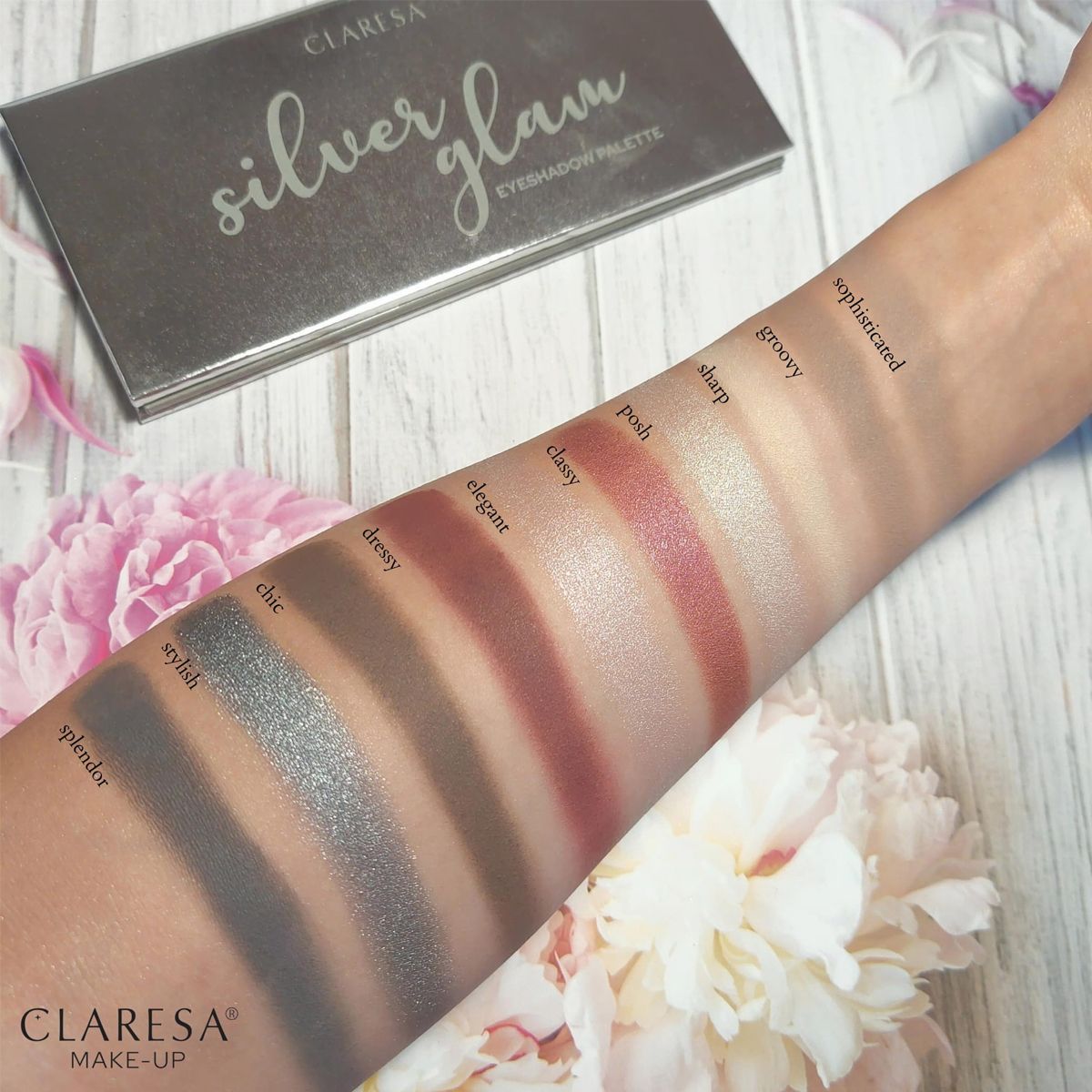 Claresa oogschaduwpalet zilver glam