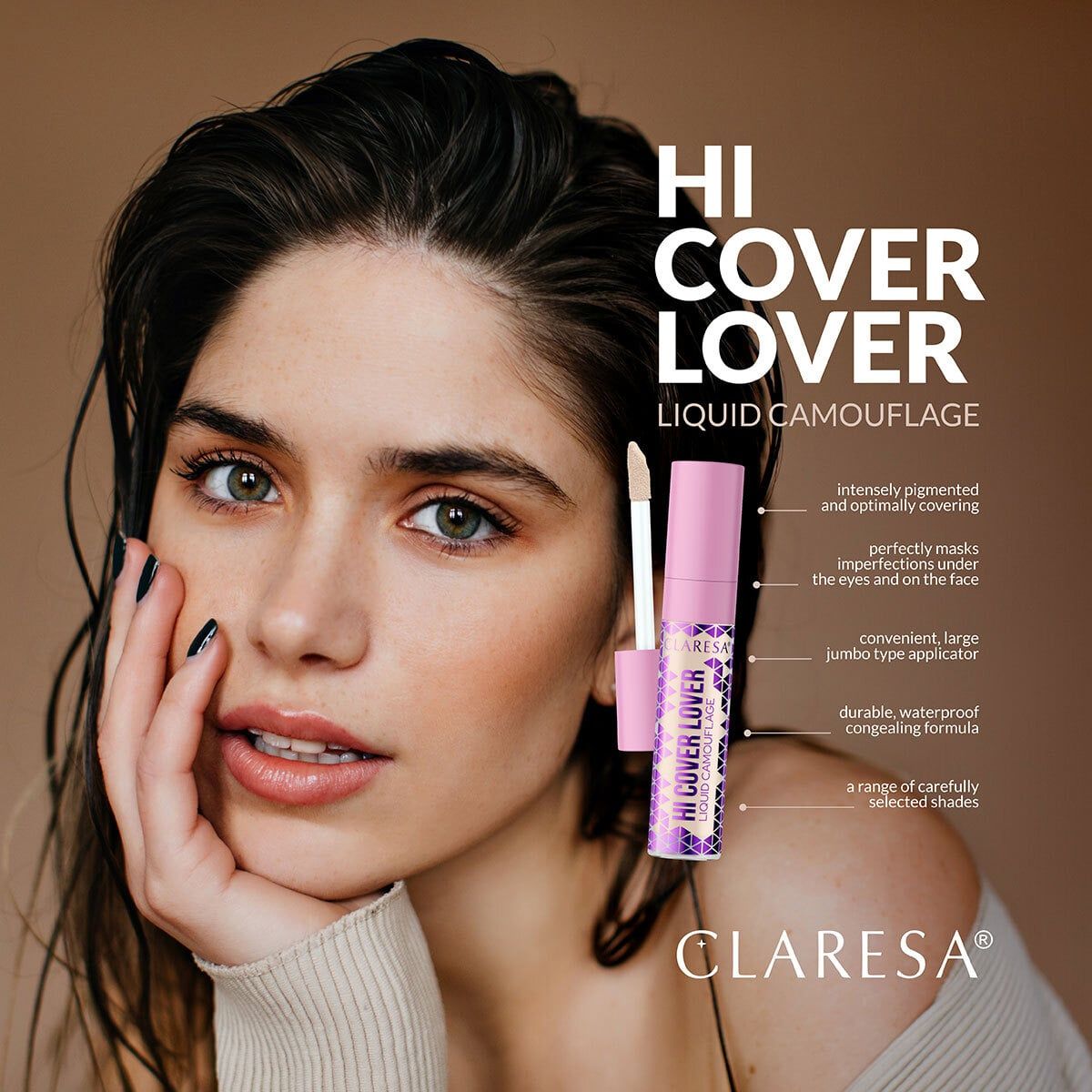 Claresa concealer hi cover lover 25 zand 8gr.