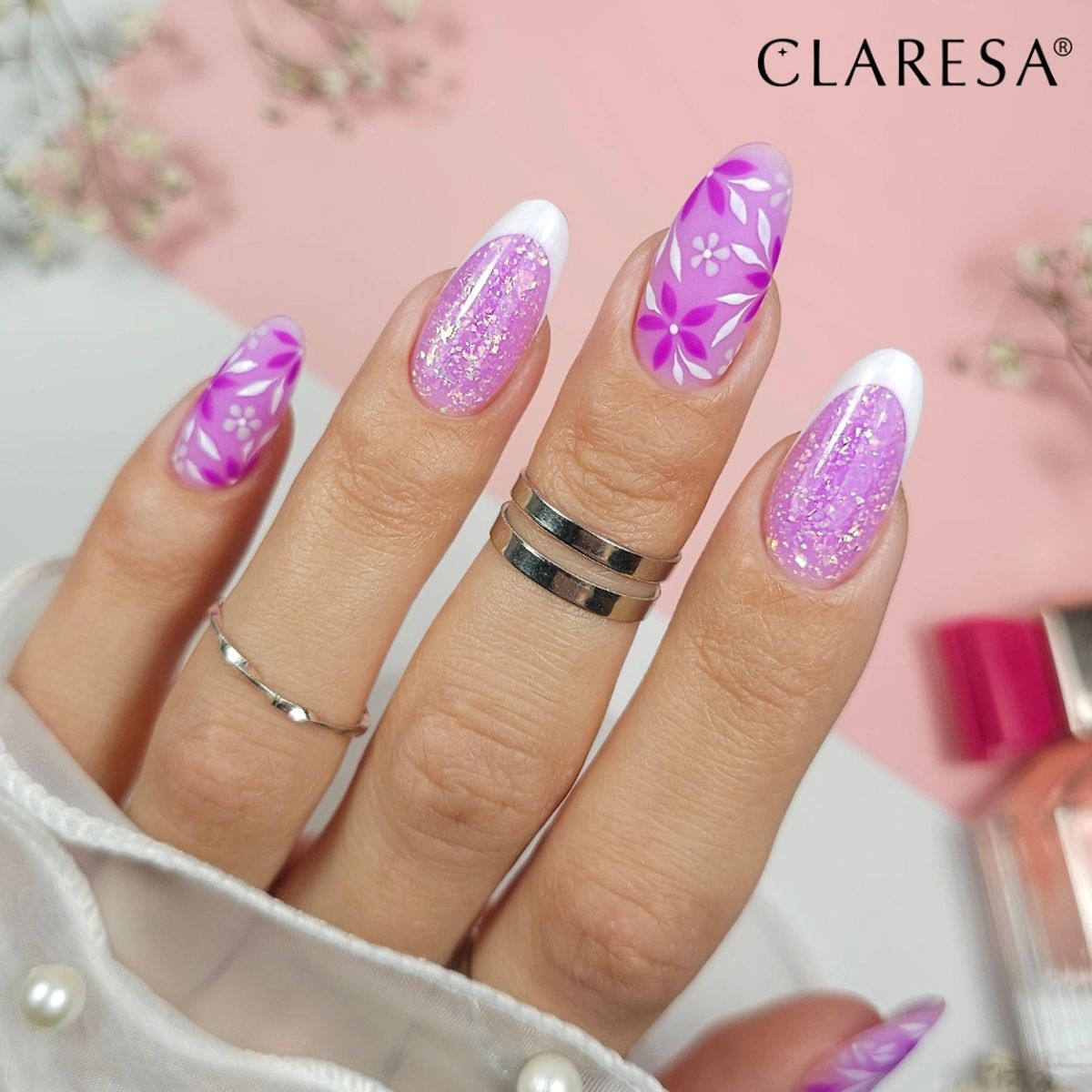 Claresa penseel easy gel glitter violet 5ml