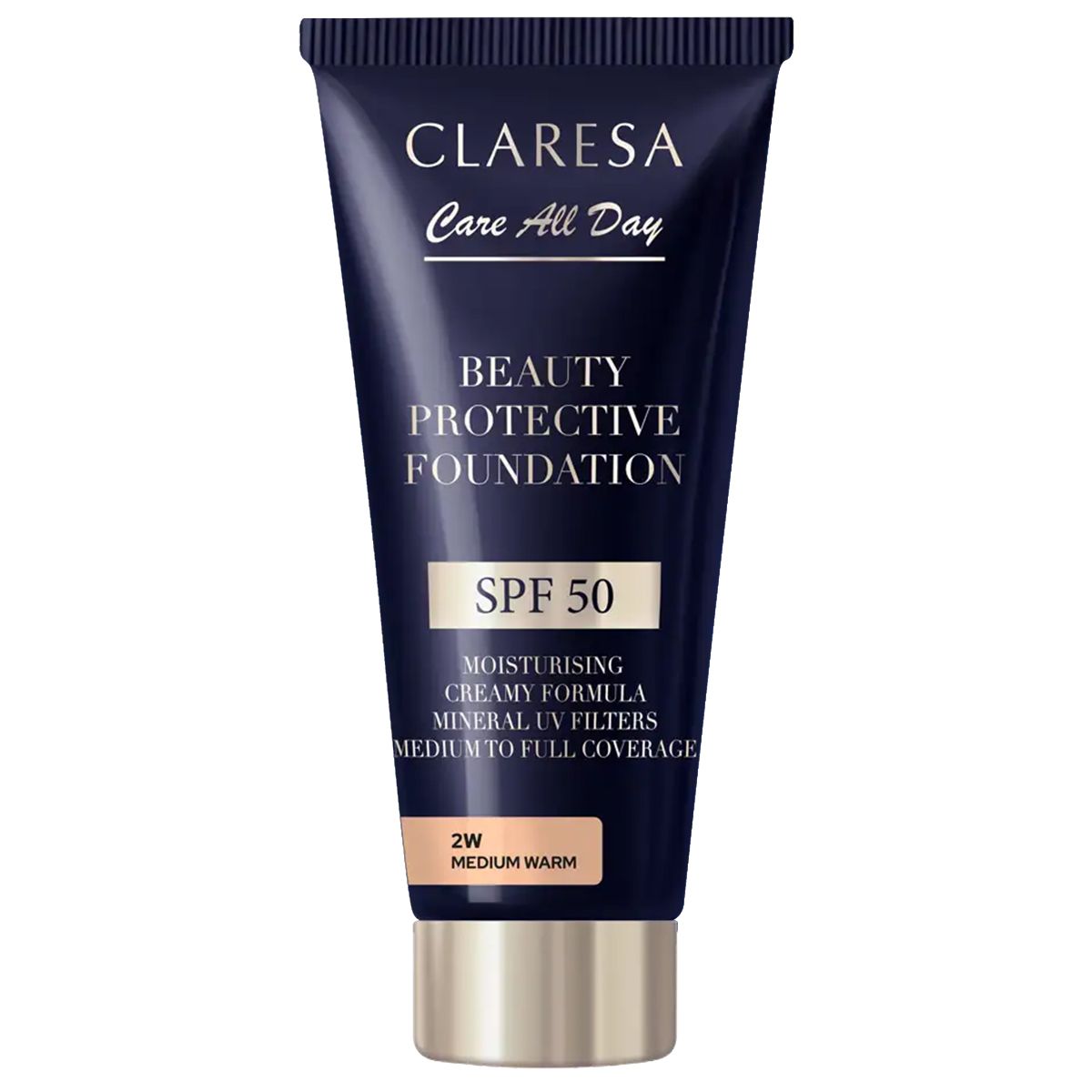 Claresa beauty beschermende foundation spf 50 2w medium warm 30ml