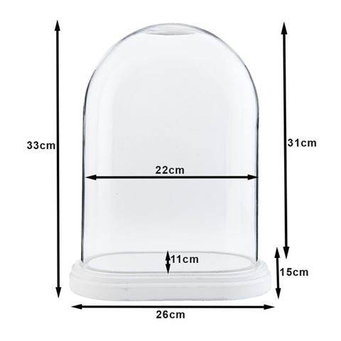 Clayre eef stolp 6gl1764 transparant 26x15x33 cm