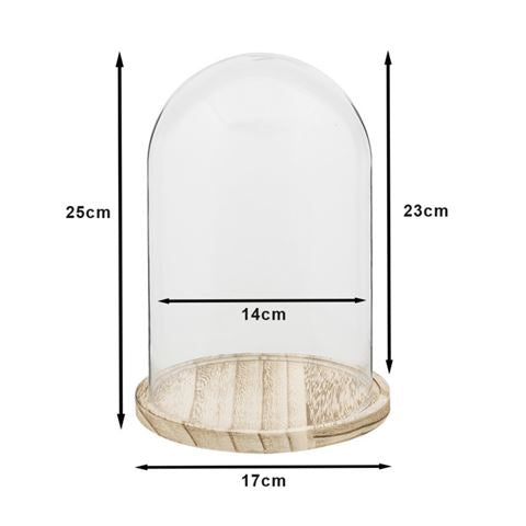 Clayre eef stolp 6gl2169 transparant 17x25 cm