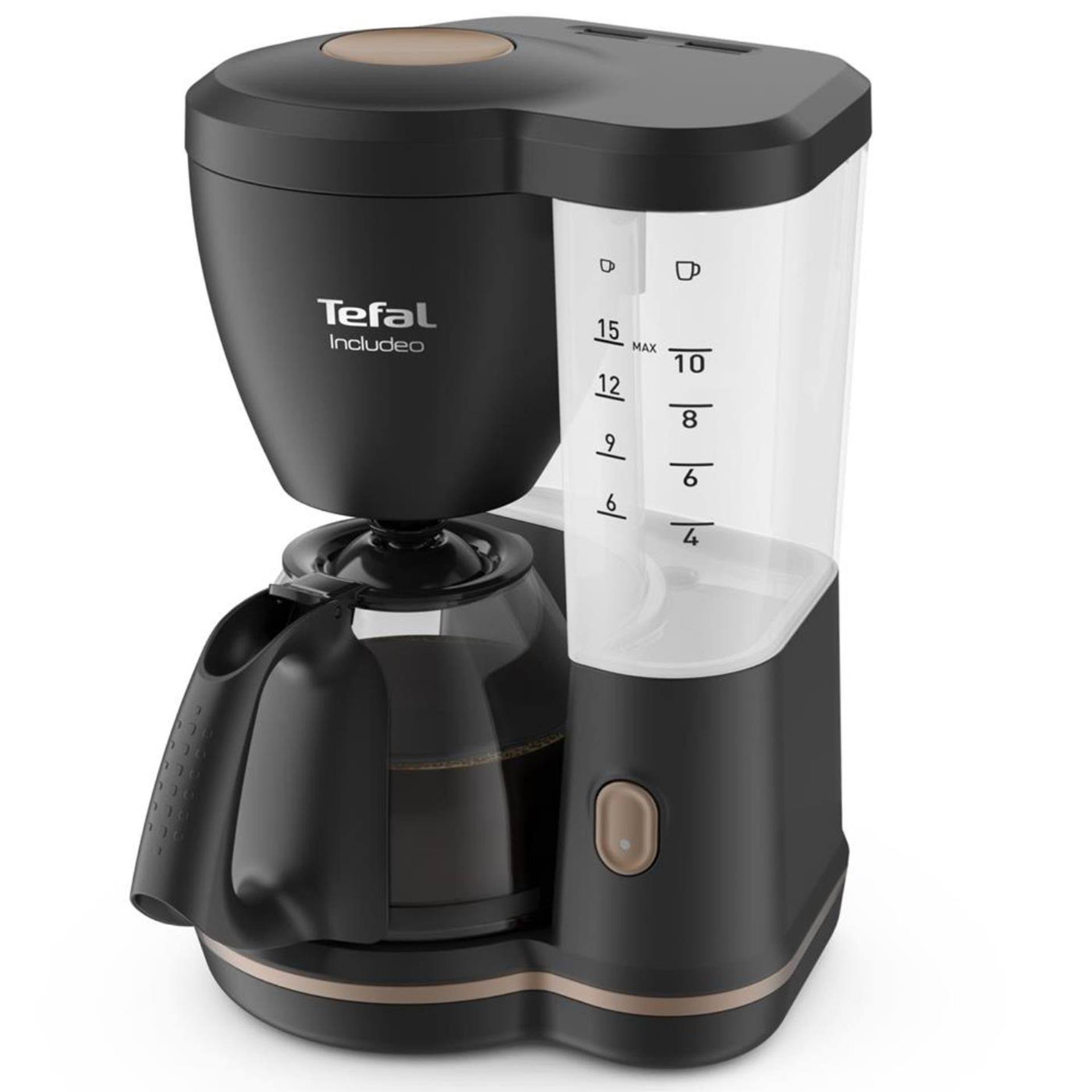 Tefal includeo koffiezetter zwart 1,25l