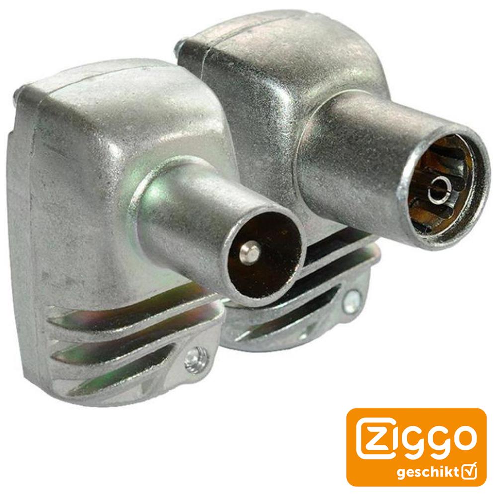 Enzo technetics set 2 stuks coaxpluggen haaks metaal 4g - 2074010