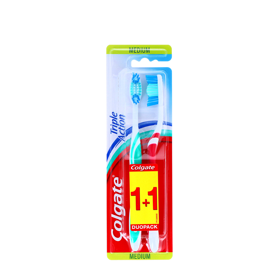 Colgate tandenborstel triple action medium 2-pack