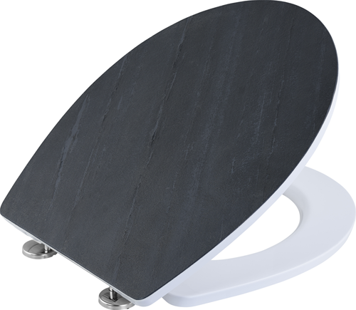 Cornat wc-bril duroplast sc steen zw - ksdsc240