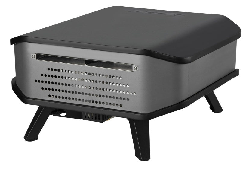Gas pizzaoven 17'' met pizzasteen 8kW zwart grijs