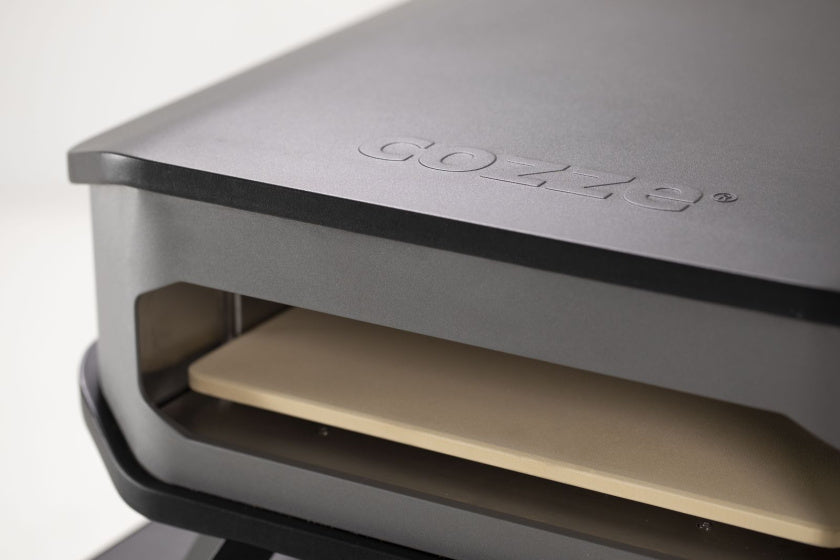 Gas pizzaoven 17'' met pizzasteen 8kW zwart grijs