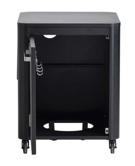 Trolley werktafel opklapbaar met 1 deur zwart