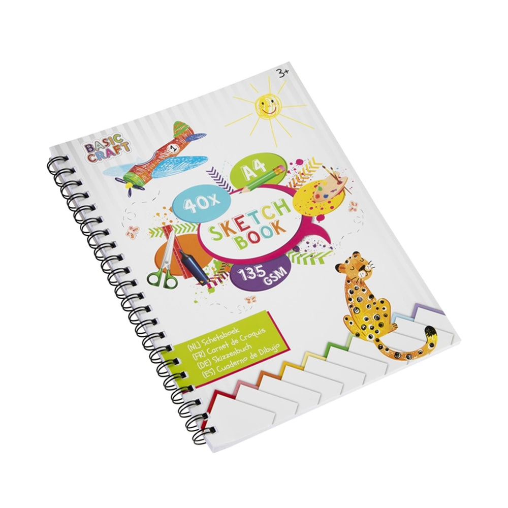 Creatief knutselgroepsschetsboek a4 40 zijdig, 135 gsm