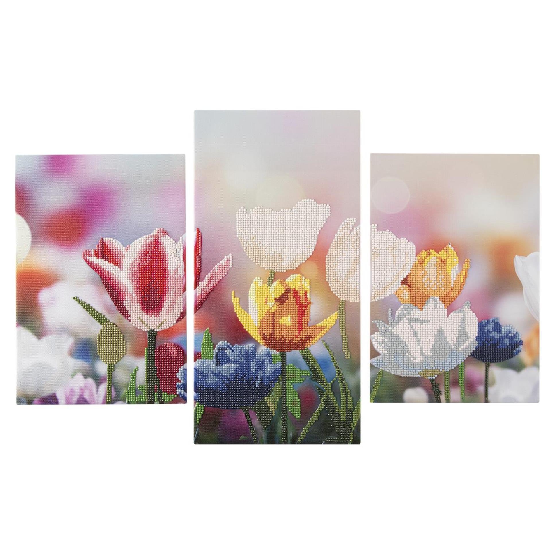 Creative craft group diamond painting drieluik set - bloemen